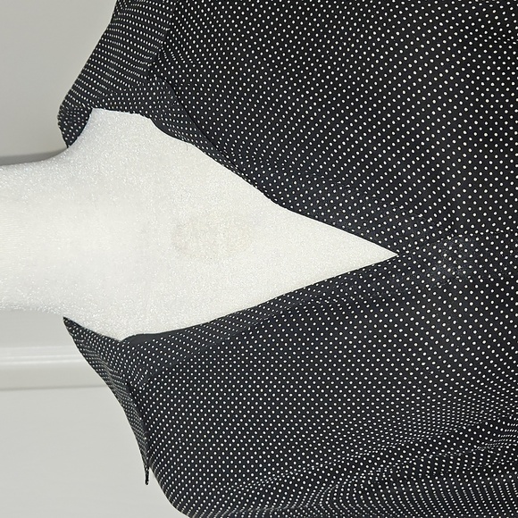 Ann Taylor Women's Black Polka Dots Long Sleeve Midi Dress Size 6. - Picture 3 of 9